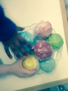 Our play dough in various colours
